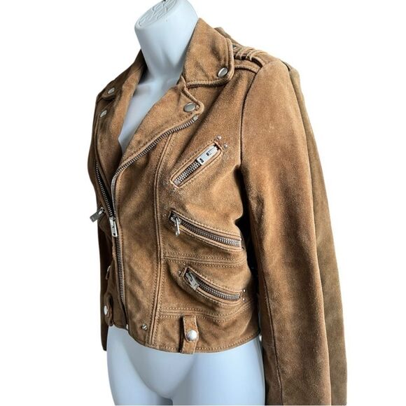 THE KOOPLES Biker Suede Leather Jacket Size XS - Picture 2 of 12